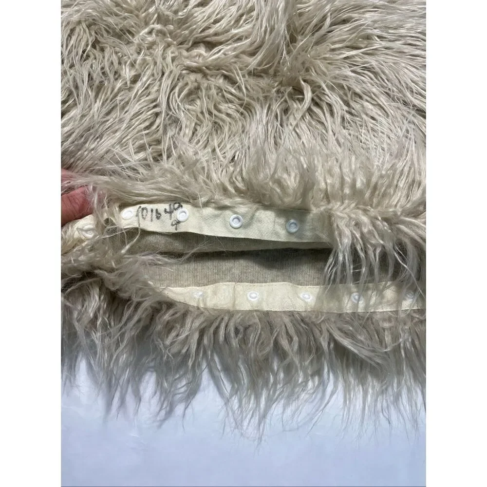 Pottery Barn Mongolian Faux Fur Lumbar Pillow Cover- Clay 14